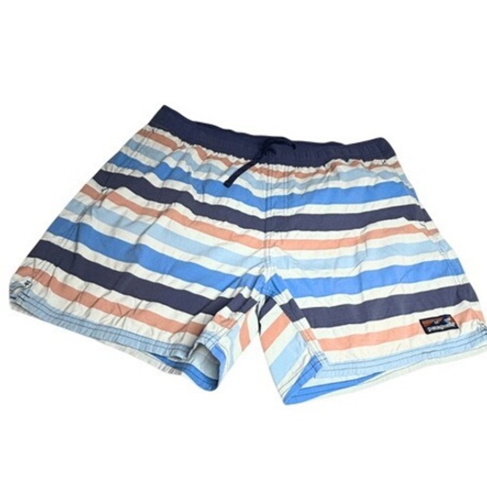 Patagonia Baggies Lights Mens Blue Striped Swim Trunks Shorts 86511 Size‎ XXL